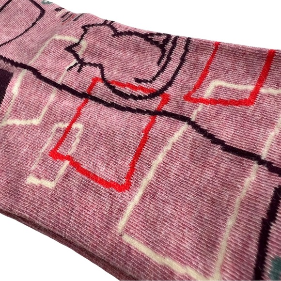 Socks Lot Rae Dunn Buffalo Plaid + Blue Q Introvert White Rust Pink Purple 4-10 - Picture 6 of 13